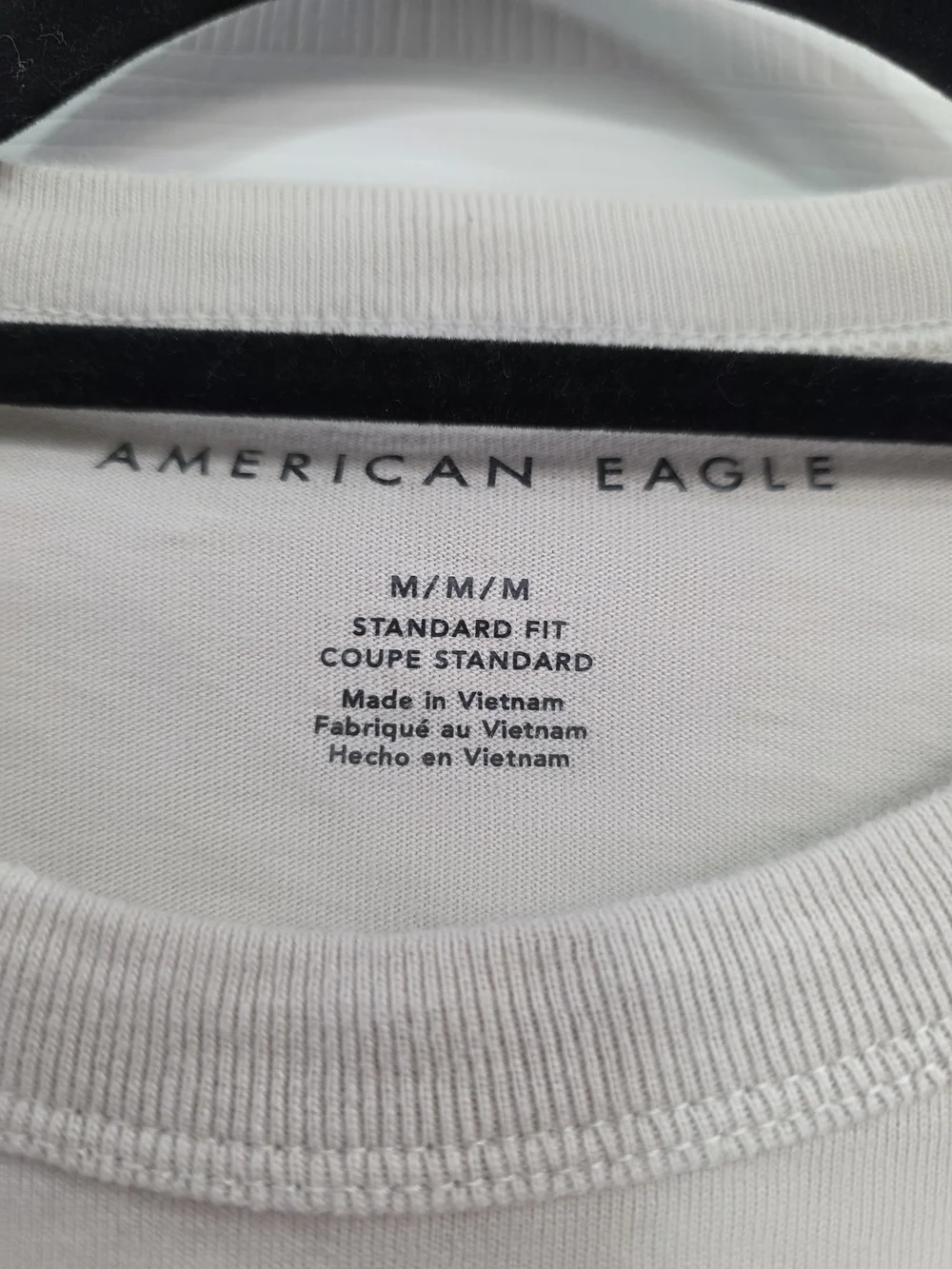 American Eagle Outfitters Tan And Pink Long-Sleeve Crewneck Graphic TShirt